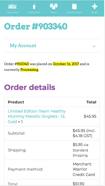 Check my order status - The Healthy Mummy - How Do I Check My At&t Order Status